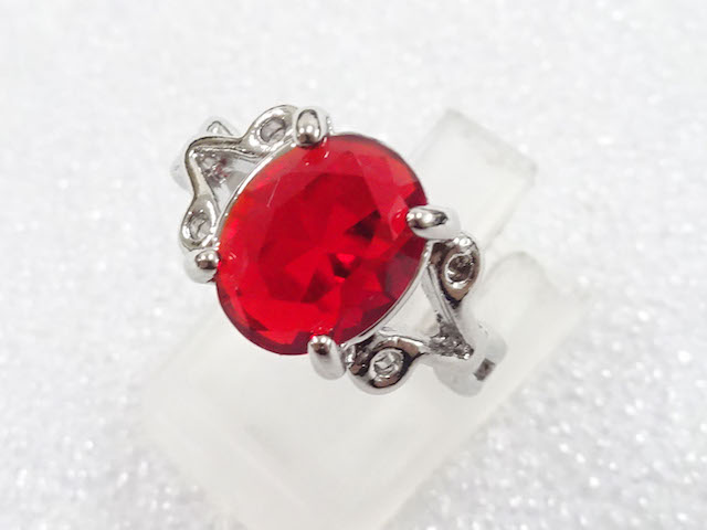 JAPANESE KIMONO / ANTIQUE COLORED STONE RING (SIZE 13)